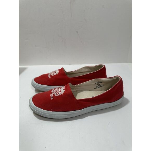 Polo Ralph Lauren Slip-On Red Canvas Casual Shoes Women...